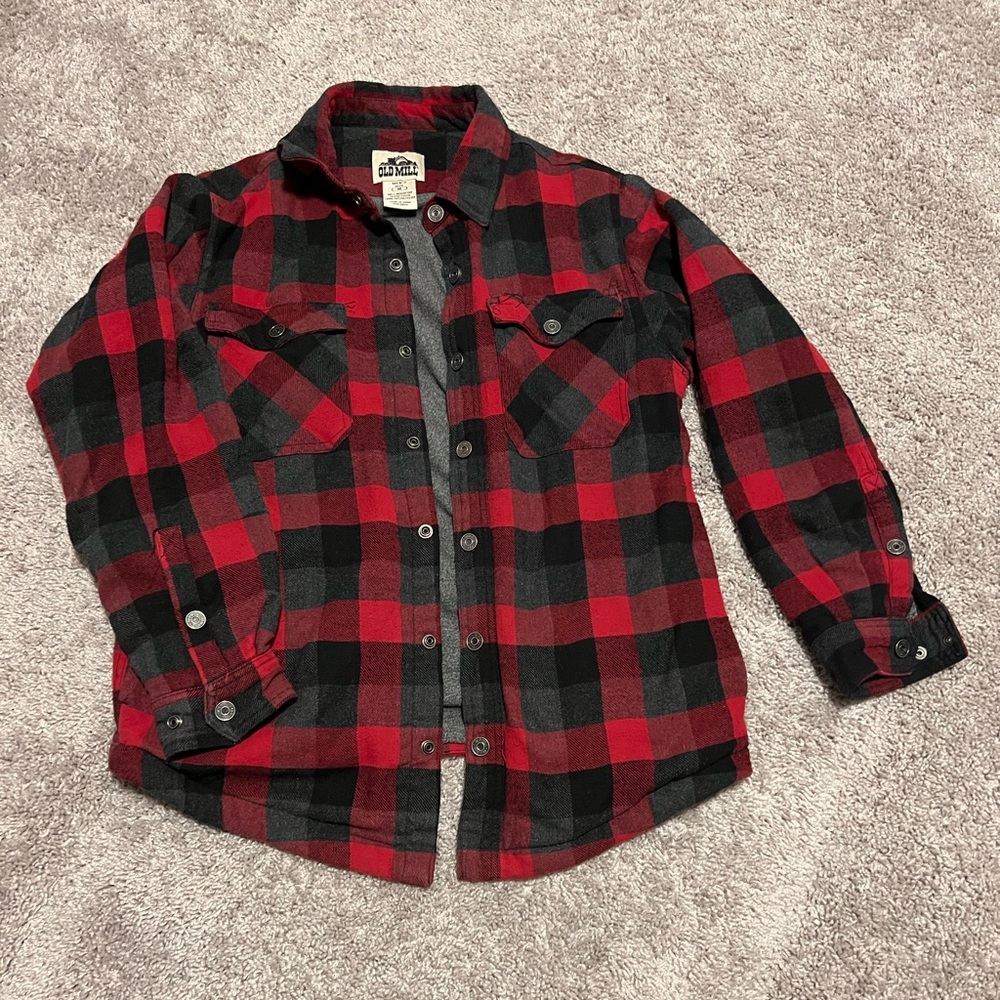 Old mill buffalo plaid fall jacket shirt